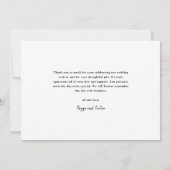 Handgeschreven Roos Gold Script Trouwfoto Bedankkaart (Achterkant)