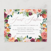 Handgeschreven Roos Gold Sweet 16 verjaardagsfeest Uitnodiging Briefkaart (Voorkant)