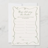 Handgeschreven Sage Hoe oud was de Kaart (Voorkant)