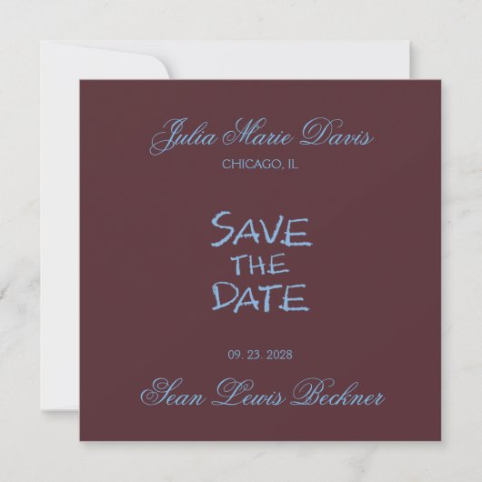 Handgeschreven save the date (Voorkant)