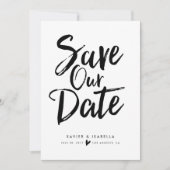 Handgeschreven Save The Date-aankondiging Date (Voorkant)
