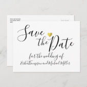 Handgeschreven Save the Date bruiloft Aankondigingskaart (Voorkant / Achterkant)