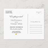 Handgeschreven Save the Date bruiloft Aankondigingskaart (Achterkant)