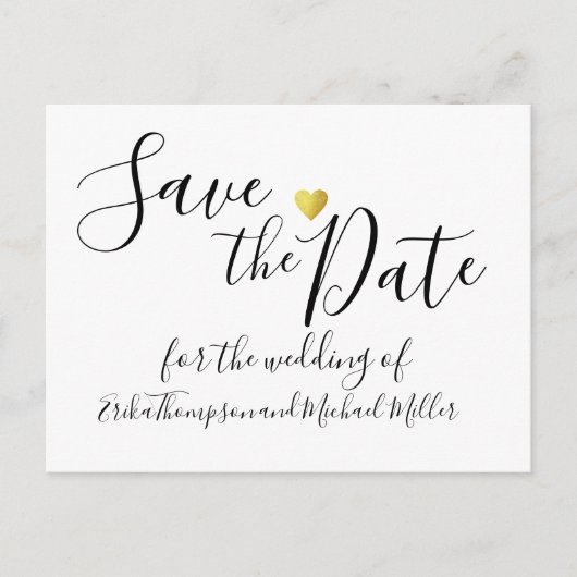 Handgeschreven Save the Date bruiloft Aankondigingskaart (Voorkant)