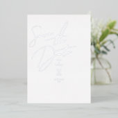 Handgeschreven Save the Date kaart met script (Staand Voorkant)