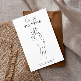 Handgeschreven schets de jurk Vrijgezellenfeest sp