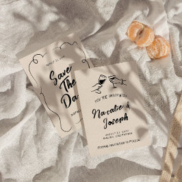 handgeschreven Scribble Modern Wedding Save The Date