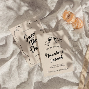 handgeschreven Scribble Modern Wedding Save The Date