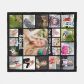 Handgeschreven script 19 Photo Collage Afstuderen  Fleece Deken (Voorkant (Horizontaal))