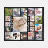 Handgeschreven script 19 Photo Collage Afstuderen  Fleece Deken (Voorkant (Horizontaal))