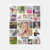 Handgeschreven script 19 Photo Collage Afstuderen  Fleece Deken (Voorkant)