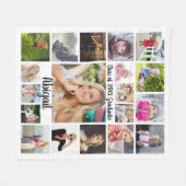Handgeschreven script 19 Photo Collage Afstuderen  Fleece Deken (Voorkant (Horizontaal))