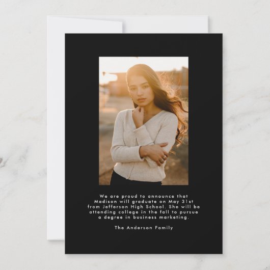 Handgeschreven script 2 Photo Afstuderen Aankondiging (Achterkant)