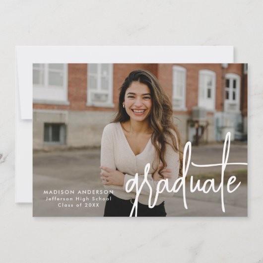 Handgeschreven script 2 Photo Afstuderen Aankondiging (Voorkant)