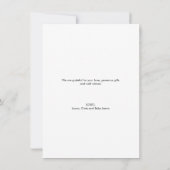 Handgeschreven script Aangepaste Baby Foto en beri Aankondiging (Achterkant)