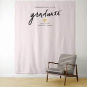 Handgeschreven script achtergrond prop roze afstud wandkleed (In situ)