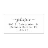 Handgeschreven script Achternaam Retouradres Zelfinktende Stempel (Design)