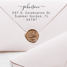 Handgeschreven script Achternaam Retouradres Zelfinktende Stempel