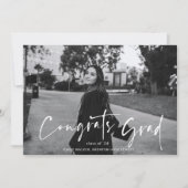 Handgeschreven Script Afstuderen Aankondiging Kaar (Voorkant)