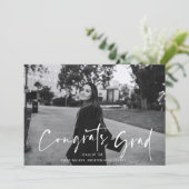 Handgeschreven Script Afstuderen Aankondiging Kaar (Staand voorkant)