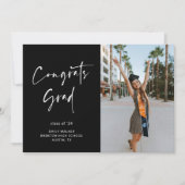 Handgeschreven Script Afstuderen Aankondiging Kaar (Voorkant)