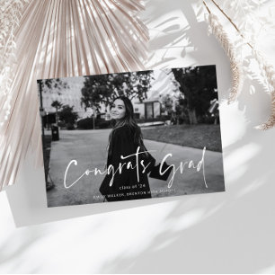 Handgeschreven Script Afstuderen Aankondiging Kaar