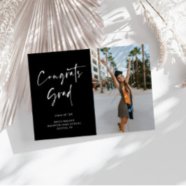 Handgeschreven Script Afstuderen Aankondiging Kaar