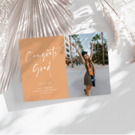 Handgeschreven Script Afstuderen Aankondiging Kaar