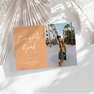 Handgeschreven Script Afstuderen Aankondiging Kaar