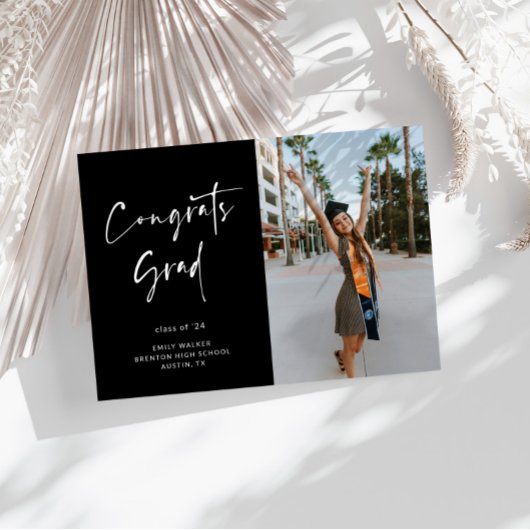 Handgeschreven Script Afstuderen Aankondiging Kaar