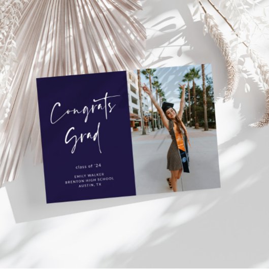 Handgeschreven Script Afstuderen Aankondiging Kaar