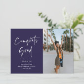 Handgeschreven Script Afstuderen Aankondiging Kaar (Staand voorkant)