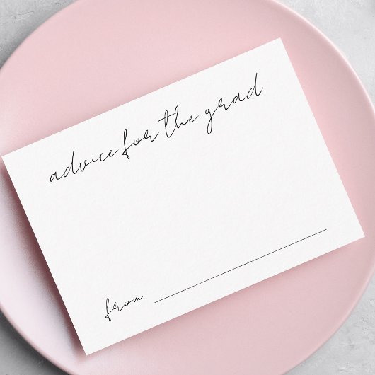 Handgeschreven Script Afstuderen Advies voor het A Informatiekaartje