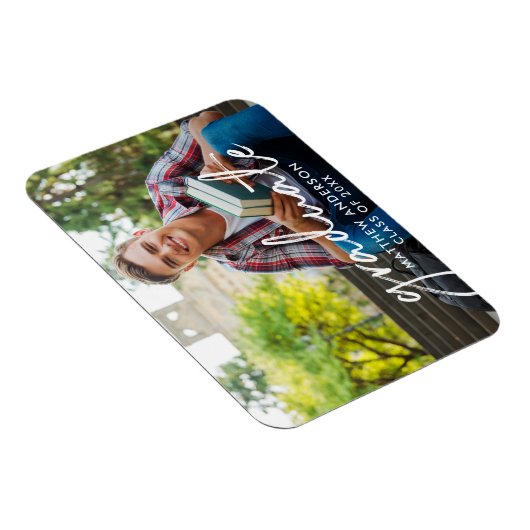 Handgeschreven script Afstuderen Afstuderen Foto Magneet (Rechterzijde)