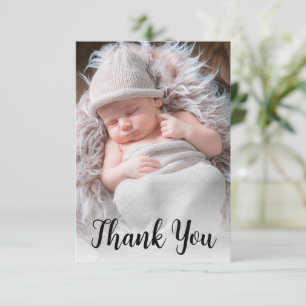 Handgeschreven script baby foto aankondiging