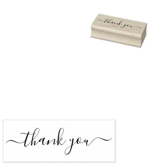 Handgeschreven script bedankt zakelijk rubberstempel (Gestempeld)
