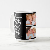 Handgeschreven script Beste vader ooit Foto Collag Koffiemok (Voorkant links)
