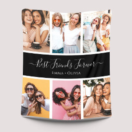 Handgeschreven Script Beste Vrienden met Namen 6-F Fleece Deken