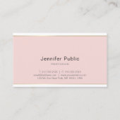 Handgeschreven script Blush Pink Gold Trendy Desig Visitekaartje (Achterkant)