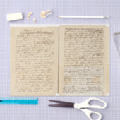  handgeschreven script Britse 1700s Tissuepapier (Craft)