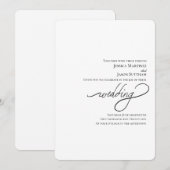 Handgeschreven Script Bruiloft Elegante Moderne Br Kaart (Voorkant / Achterkant)