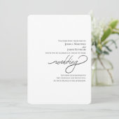 Handgeschreven Script Bruiloft Elegante Moderne Br Kaart (Staand voorkant)