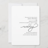 Handgeschreven Script Bruiloft Elegante Moderne Br Kaart (Voorkant)