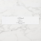 Handgeschreven script bruiloft repetitie diner waterfles etiket (Enkel label)