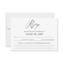 Handgeschreven Script Calligrafie Huwelijk RSVP