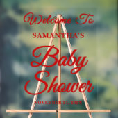 Handgeschreven script Christmas Baby shower Welkom Acryl Bord (Neutraal)