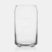 Handgeschreven Script Coquette Boog Blauwe Bruilof Blikvorm Glas (Achterkant)