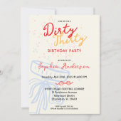 Handgeschreven script Coquette Bow verjaardagsfees Kaart (Voorkant)