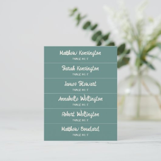 Handgeschreven Script Custom Name Wedding Place Ca (Staand voorkant)