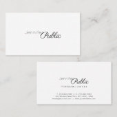 Handgeschreven Script Elegant Eenvoudig Modern Chi Visitekaartje (Voorkant / Achterkant)